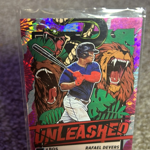 Rafael Devers Panini Donruss Pink Unleashed MLB Baseball Card #UNL25 Boston - Picture 3 of 4